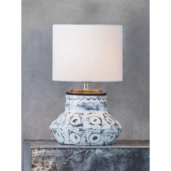 Ceramiczna lampa stołowa boho Larry mała podstawa